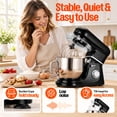 thumbnail image 5 of SPECSTAR 6 in 1 Multifunctional Stand Mixer with 8.5 Quart Stainless Steel Bowl, 660W 10 Speed Tilt-Head Meat Grinder, Juice Blender, Vegetable Slicer, Pasta and Cookie Maker, Black, 5 of 9