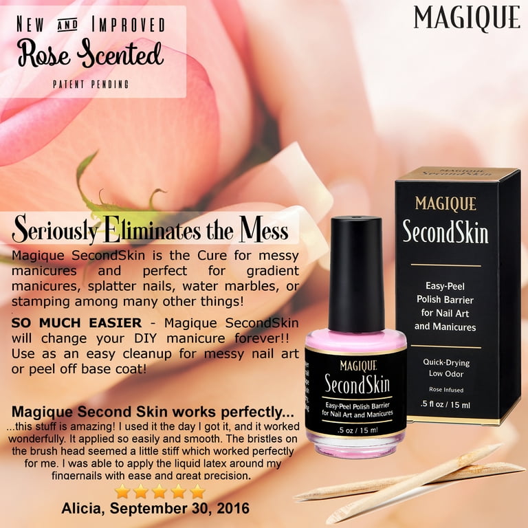 Magique SecondSkin, Liquid Latex Barrier for Nail Art, 0.5 oz 