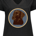 thumbnail image 4 of Inktastic Labrador Retriever Chocolate Lab Dog Women's Plus Size V-Neck T-Shirt, 4 of 5