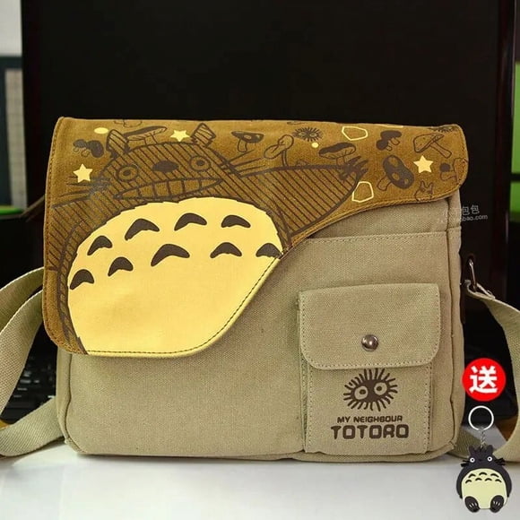 Ghibli Cartoon Casual Large Capacity Totoro Men Messenger Bag Canvas Crossbody Shoulder Bags Anime Bags handbags crossbody