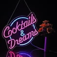 thumbnail image 4 of Cocktails And Dreams Neon Sign For Wall Decor Neon Signs With Dimmable Switch Led Neon Signs Bedroom Beer Bar Neon Light Sign Hotel Party Club Office, 4 of 5