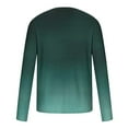 thumbnail image 4 of Dagegui Mens Crewneck Shirts Long Sleeve Tie-Dye Pullover T-Shirts Gradient Tops Big and Tall Running Jogging Athletic Tees Outdoor Sport Shirt Army Green,M, 4 of 5