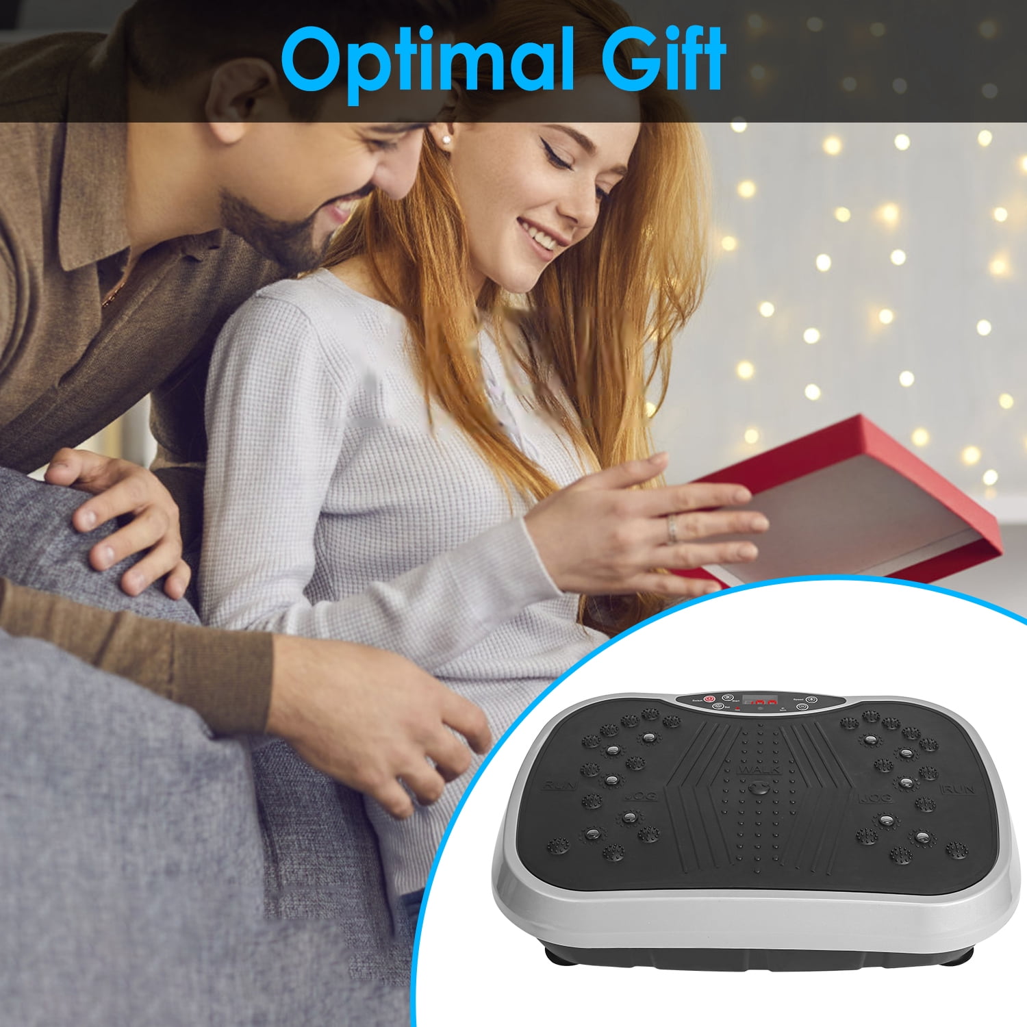 Zorpupoa 1Pc  Exercise Machine Vibrating Plate Exercise Machine with Resistance Band Remote Control Home Gym Equipment Lymphatic Drainage Weight Loss for Women Men Black
