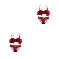 thumbnail image 1 of Minnieouse Conjunto de sujetadores de estilo francés Bralette de encaje Cierre trasero transpirable Correa ajustable Amigable con la piel Type1 NO1, 1 of 6