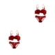 thumbnail image 3 of Sonducket Conjunto de sujetadores de estilo francés de 1/2 copa, Bralette de encaje a la moda para mujer, ropa interior de realce calada con Type1 NO1, 3 of 6