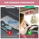 thumbnail image 5 of Paquete de 2 soportes universales para gafas de coche para parasol de coche, clip de cuero para gafas de sol y clip para tarjeta de billete de coche (rosa) JAMW Sencillez, 5 of 5