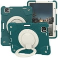 thumbnail image 2 of Dteck Kids Case for iPad Pro 11 inch 2024,Heavy Duty Silicone Cover with Stable Kickstand, Multi-Functional Grip, Carrying Strap, Pencil Holder for iPad Pro 11-in. (M4) 2024,Darkgreen, 2 of 11