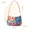 thumbnail image 3 of FORMRS Womens Shoulder Bag with Chain Strap Clutch Purse Cute Tote Handbag, Light Colorful Circles, 3 of 7
