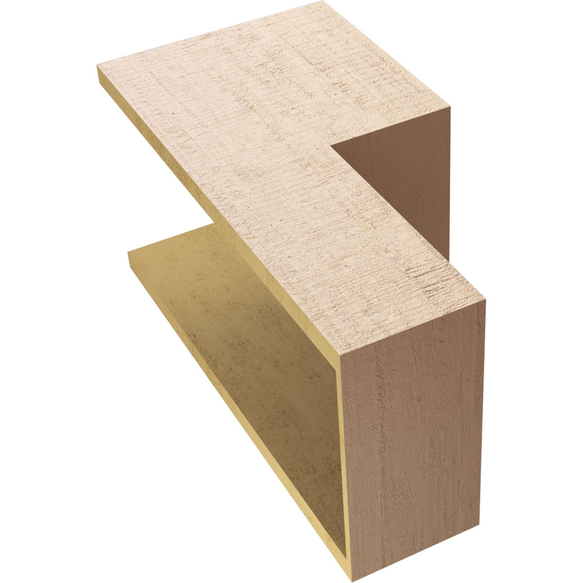 12"W x 12"D x 24"H Wide Chapel Hill Rough Cedar Woodgrain TimberThane Corbel, Primed Tan