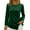 Green, variant on Women's Casual Velvet Blouse with Bow Tie, Long Sleeve Crew Neck Tunic​ Tops Soft Stretchy Shirt Asymmetrical Side Slit Everyday Wear​ Black