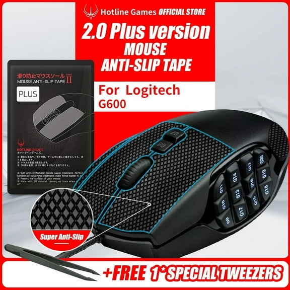 Hotline Games Mouse Grip Tape for Logitech G600 MMO Wireless, Argyle Pattern, 1 Pack
