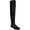 Black, variant on Womens Black Over The Knee Cushioned Studded Haleen Block Heel Zip-Up Leather Boots 5.5 M