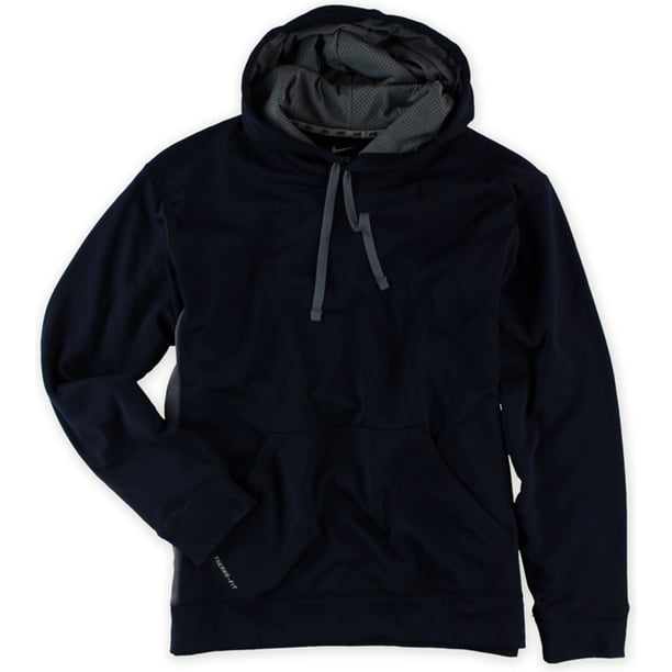 Sudadera con capucha Nike Therma-Fit para hombre azul mediano