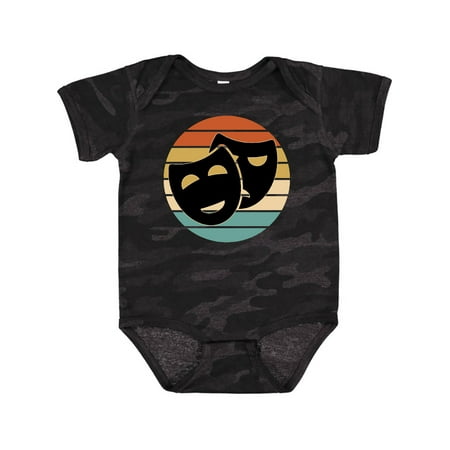 

Inktastic Theater Masks Acting Retro Sunset Gift Baby Boy or Baby Girl Bodysuit