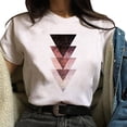 thumbnail image 3 of HomeGardon Womens Short Sleeve Shirts,Womens Tshirts,Women's Fashion Geometric Graphic Print Harajuku Female Round Neck Loose T-shirt,S-XXXL, 3 of 4