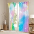 thumbnail image 3 of Feelyou Rainbow Stars Blackout Curtains Set of 2 (52x84 Each), Princess Window Curtains, 3 of 6