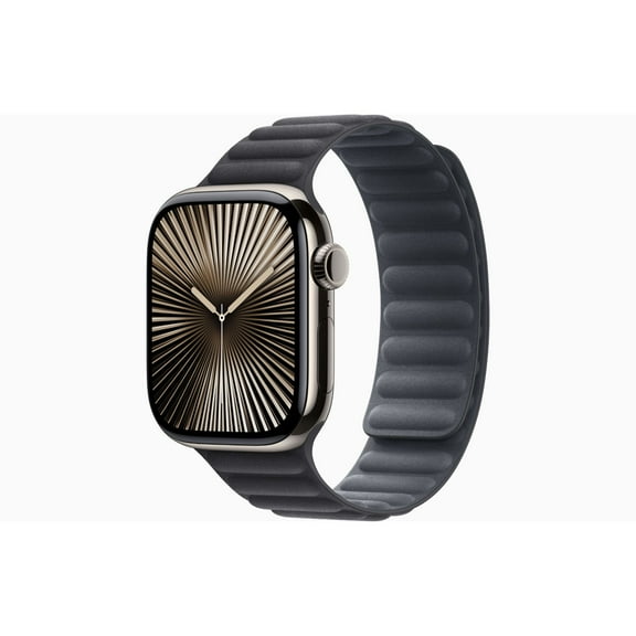 Restored Apple Watch Series 10 GPS   Cellular 46MM Natural Titanium Case with Black Magnetic Link Band (Refurbished)