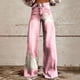 thumbnail image 1 of WILLBEST Pantalones Mujer Pantalones Vaqueros de Pierna Ancha para Mujer, de Cintura Alta, Estilo Años 90, Con Estampado Floral, Informales, Cómodos y Elásticos, a La Moda. 1242 XXXL, 1 of 7