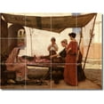 thumbnail image 1 of Ceramic Tile Mural-John Waterhouse Historical 1. 32" w x 24" h using (12) 8 x 8 ceramic tiles, 1 of 3