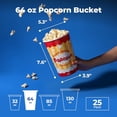 thumbnail image 7 of Fit Meal Prep 25 Pack Classic Paper Popcorn Buckets Disposable, 64 Oz Grease Resistant Popcorn Bowls Cups for Machine Home Theater Carnival Movie Night, 7 of 7