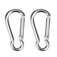 thumbnail image 2 of 2Pcs Aluminum Alloy D Shaped Carabiner Spring Snap Clip Hooks Climbing Keychains Purple, 2 of 6