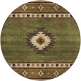 thumbnail image 2 of Addison Rugs Dream Shag Premium Machine Washable Transitional Aztec Green Round Rug, 8' x 8', 2 of 8