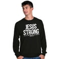 thumbnail image 5 of Jesus Strong Philippians 4:13 Bible Long Sleeve TShirt Men Women Brisco Brands M, 5 of 6
