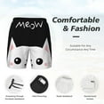Kdxio Cat Meow Print Men'S Swim Trunks With Compression Liner 7 Inch