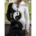 thumbnail image 3 of Sudadera con capucha y cremallera con estampado 3D de los ocho trigramas de Yin Yang para hombre y mujer, 3 of 5
