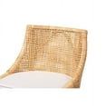 thumbnail image 6 of Baxton Studio Bella Modern Bohemian Natural Brown Rattan Bar Stool, 6 of 7