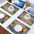 thumbnail image 6 of 4/6pcs Set Table Mats Retro Poster Printed Table Napkin Kitchen Accessories Home Party rative Placemats, 6 of 7