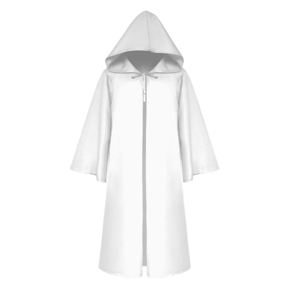 ZToonmas Men Medieval Hooded Robe Wide Sleeves Long Cloak Halloween Wizard Jedi Role Play Traditional Cloths Cape