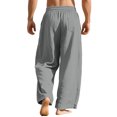 thumbnail image 4 of Men's Straight Fit Stretch Twill Cargo Pants with Pockets and Elastic-Waist Sweatpants Fall Winter Pants ,S-Grey, 4 of 6