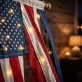 4th of July Decoration Patriotic Ribbon Flag, 50×26.97inch Red White ...
