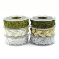 thumbnail image 4 of Farfi 15m Leaves Ribbon Scrapbook DIY New Year Christmas Crafts Gift Wrapping Decor (Deep Green), 4 of 13