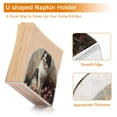 thumbnail image 4 of Dailycode 2 Pack Napkin Holder for Table Acrylic Kitchen Paper Tissue Dispenser, Fluffy Cat Sitting in Wildflowers, 4 of 9