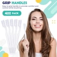 thumbnail image 3 of 400 Pack Individually Wrapped Disposable Toothbrush Hard Bristle Adult Toothbrush Manual Tooth Brush Travel Toothbrushes Single Use Toothbrush for Ho, 3 of 6