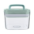 thumbnail image 2 of Pantry Storage Containers1PC,Airtight Food Canisters11.50x8.20in,Clear Plastic Kitchen Organization for Dry Goods, Stackable Design Saves Cabinet Space(Green), 2 of 9
