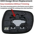 thumbnail image 3 of Driver Side Mirror Replacement for Lexus RX RX RXh Mirrors Glass Left Side Rear View Mirror Glass with Power Heated, 3 of 6