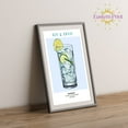 thumbnail image 4 of Eastern Print Gin Tonic Art Cocktail Poster Art, Bar Cart Liquor Poster, Bar Art, Drinks Art Home Decor For Bar, Pub, Kitchen, Club, Cocktail Prints, Bar Posters (UNFRAMED) 8x12, 16x24, 4 of 4