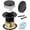Matte Black, variant on Brushed Gold Tub Drain Kit with Hair Catcher, Premium Brass Tip-Toe Bathroom Tub Drain Replacement and 2-Hole Overflow Faceplate, 11.5/16 UNC Bathtub Drain Stopper Assembly