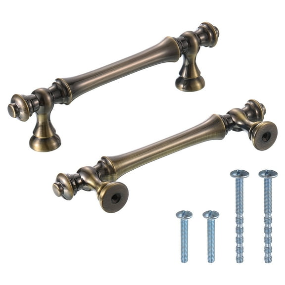 10pcs Cabinet Pulls Kitchen Dresser Pulls Drawer Pulls Hardware Pulls for Kitchen Drawer Cabinet Brushed Vintage Brass
