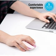 Wireless Mouse, 2.4G Wireless Ergonomic Optical Mouse, Cimetech Slim Silent Mouse with USB Receiver and 3 Adjustable DPI Cordless Computer Mouse for Laptop, Desktop, MacBook ,PC and Home Office-Pink