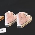 thumbnail image 4 of Girl Pink Flower High-top Canvas Shoes, All-match Comfortable Skateboard Shoes, Sport Flat Shoes, 4 of 6