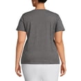 thumbnail image 2 of Lands' End Women's Plus Size Relaxed Supima Cotton V-Neck T-Shirt, 2 of 5