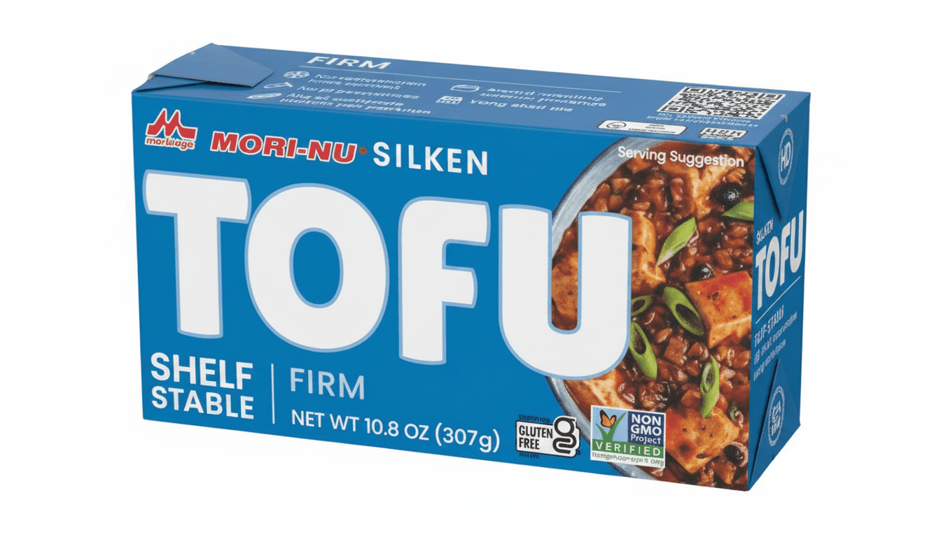 Mori-Nu Silken Firm Tofu, Shelf Stable Plant Protein, 10.8 oz