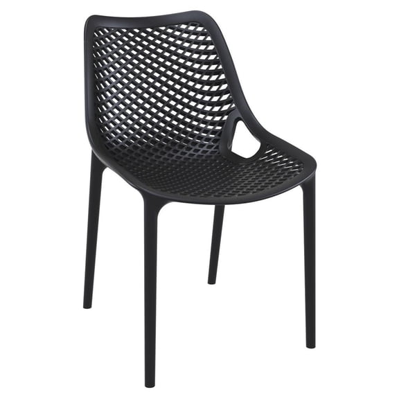 Air Outdoor Dining Chair Black, Set of 2