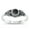Black Simulated Onyx, variant on CHOOSE YOUR COLOR Flower Bali Simulated Turquoise Ring .925 Sterling Silver Band Blue CZ Female Size 7