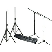 Angle View: Musician's Gear MG280 PA Sound System Stand Kit