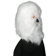 HPO Long Hairy Chewbacca Mask | Adult Unisex Wookiee Warrior costume | Polar White Halloween Cosplay
